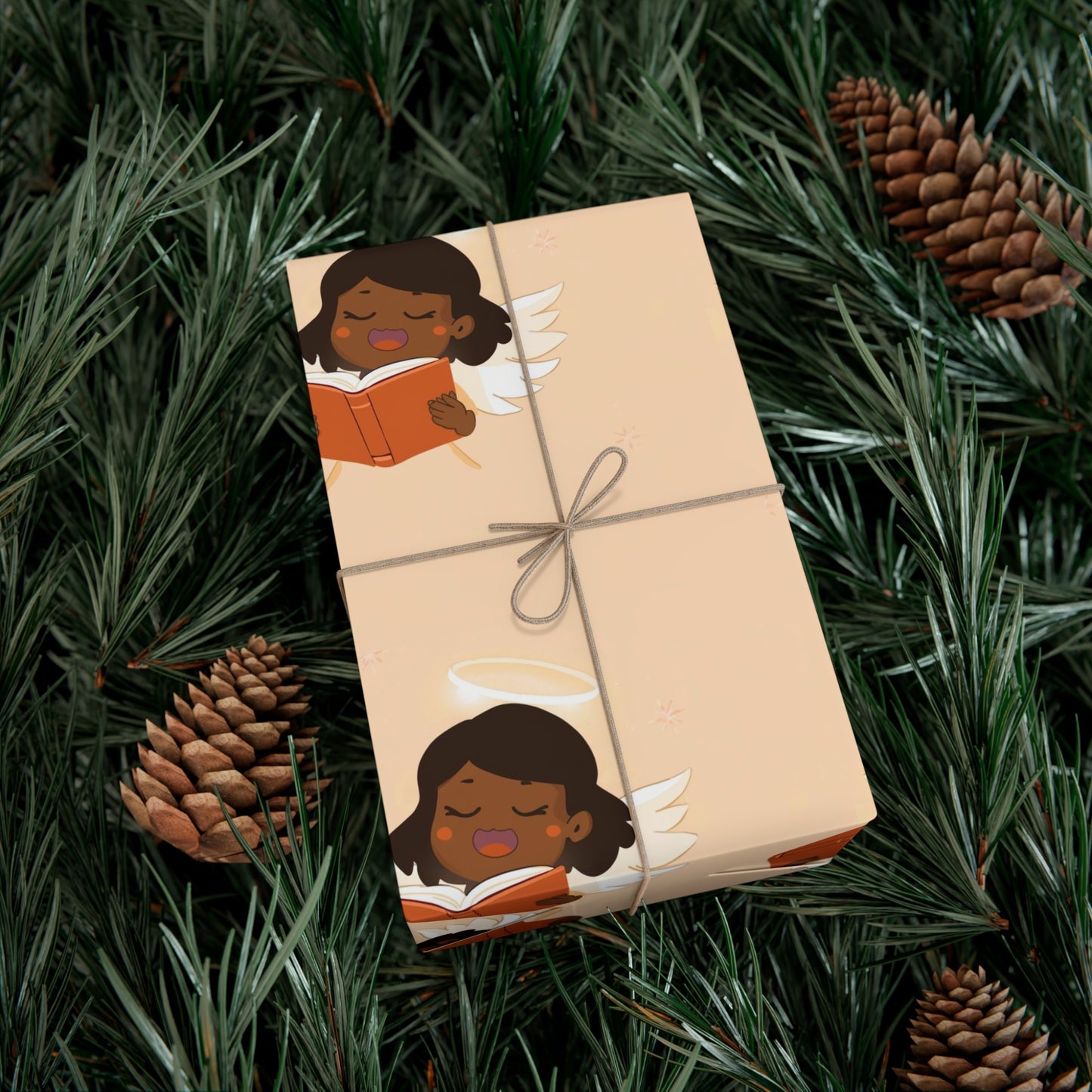 Angel Reading Gift Wrap Papers, Wrapping Paper for Presents, Holiday Gift Wrap, Cute Gift Wrap for Kids, Unique Gift Wrap for Birthdays