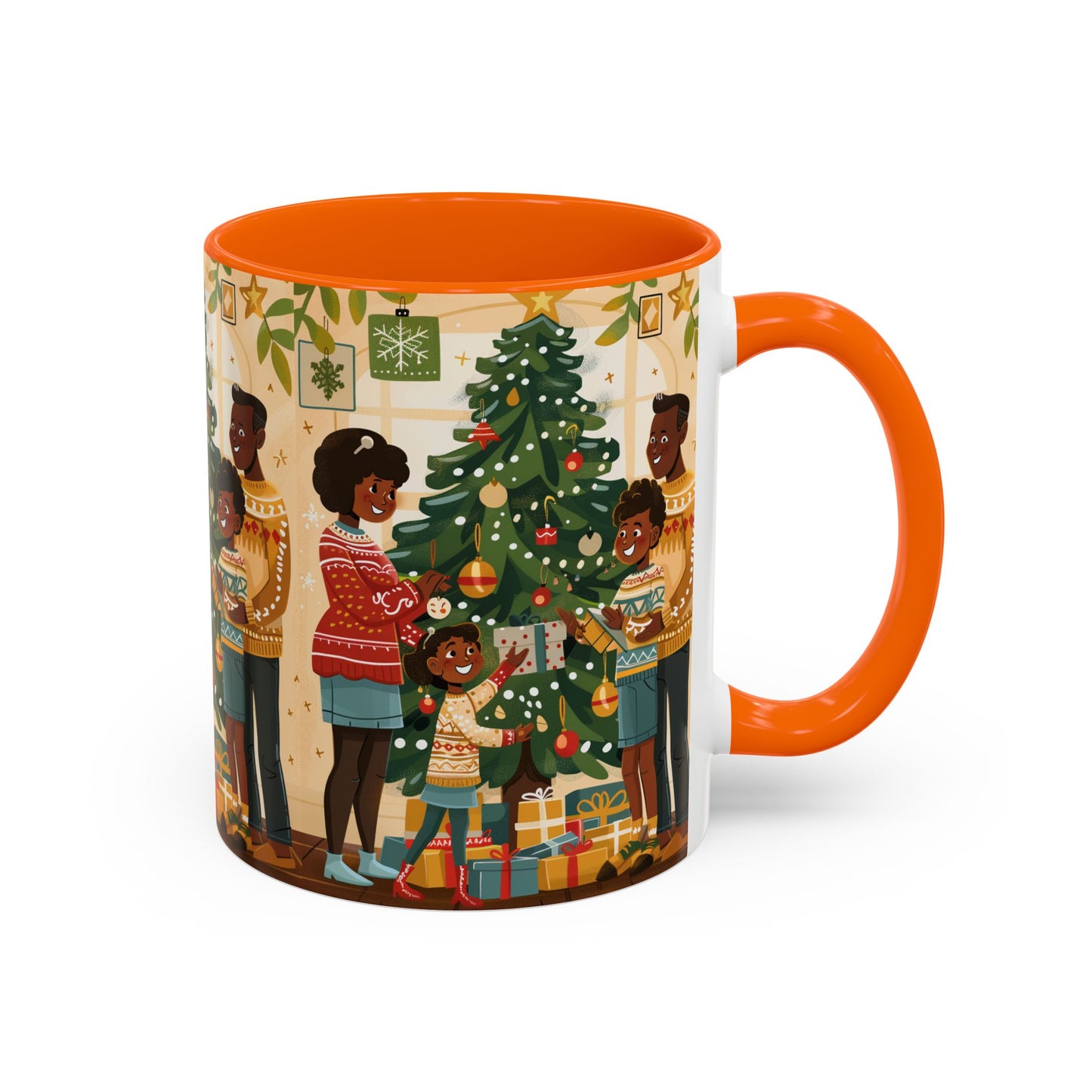 Christmas Family Celebration Mug, Holiday Coffee Cup, Festive Drinkware, Gift for Mom, Winter Decor, Cozy Family Moments