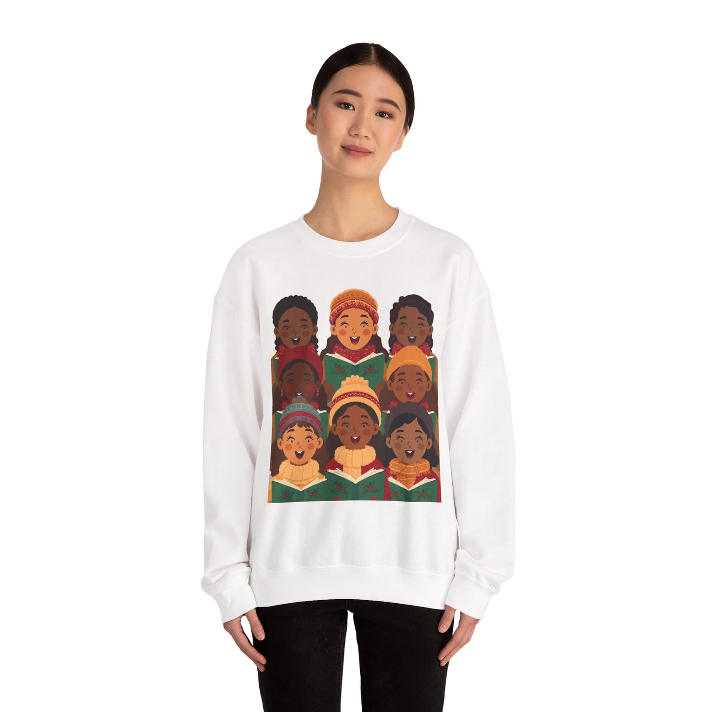 Singing Joy Crewneck Sweatshirt, Cozy Choir Sweatshirt, Festival Apparel, Group Performance Top, Gift for Music Lovers, Unisex Sweatshirt