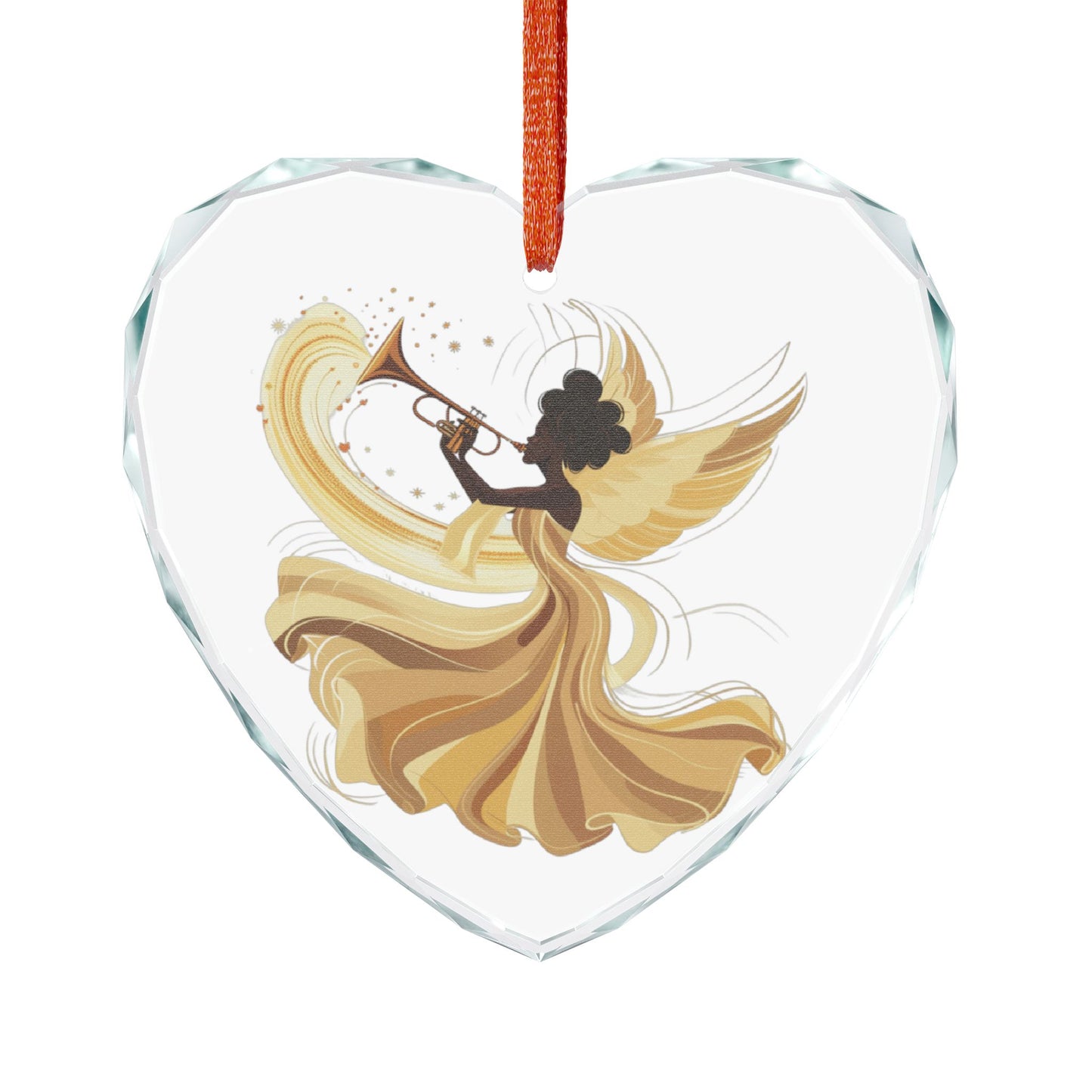 Elegant Angel Crystal Glass Ornament, Christmas Decor, Holiday Gift, Art Pendant, Home Decoration, Keepsake