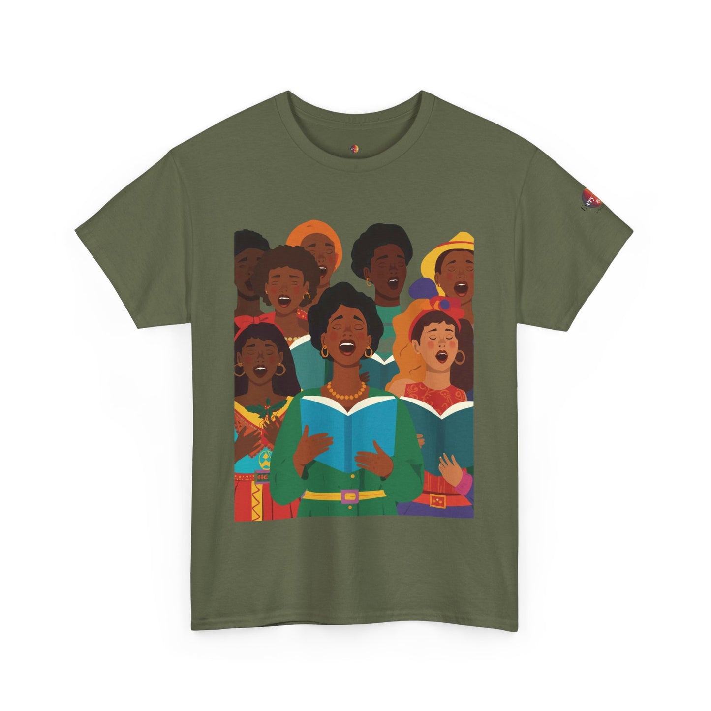 Singing Joy Unisex Heavy Cotton Tee, Inspirational Choir Shirt, Community Spirit Tee, Gift for Music Lovers, Perfect for Celebrations