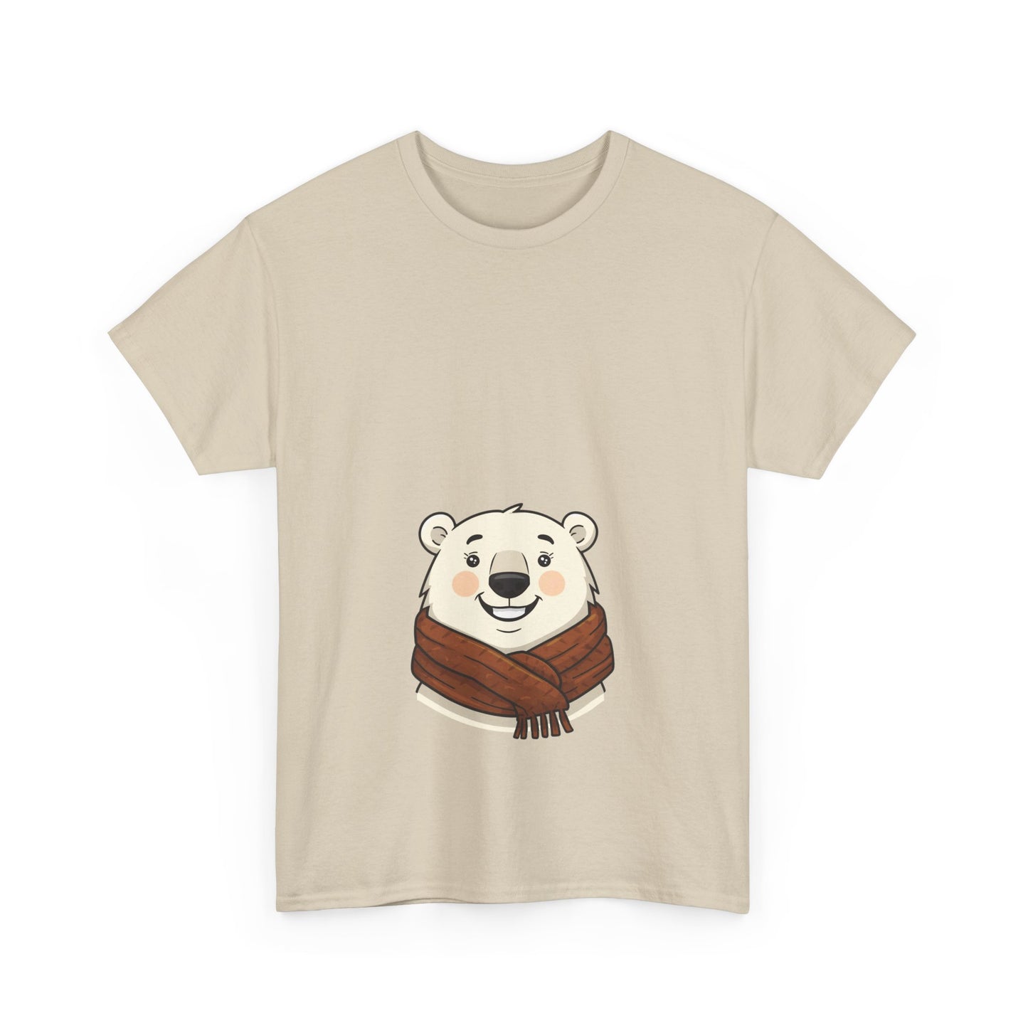 Cute Polar Bear Tee | Unisex Cotton T-shirt for Winter, Cozy Gift, Animal Lover Shirt, Chill Vibe Apparel, Christmas & Holiday Wear