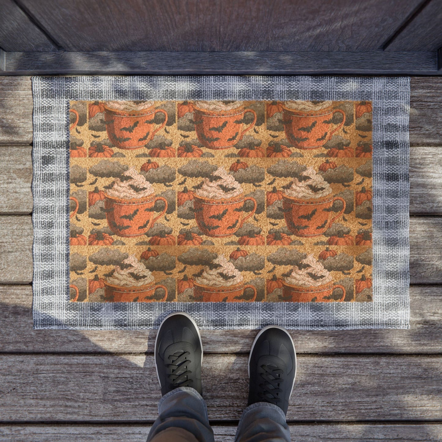 Cozy Coffee Doormat, Fall Decor, Home Entry Mat, Rustic Kitchen Welcome Mat, Autumn Vibe, Perfect Gift for Coffee Lovers