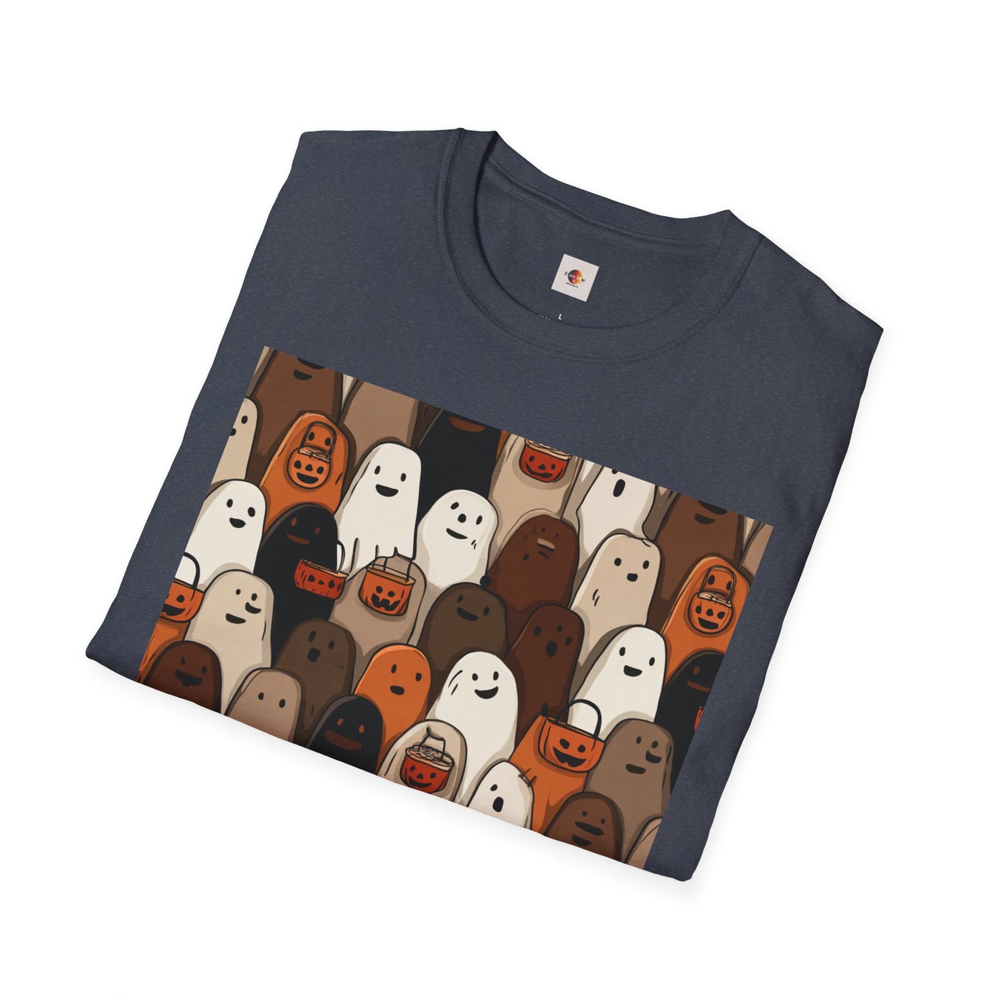 Spooky Ghost T-Shirt, Halloween Apparel, Unisex Softstyle Tee, Cute Ghoul Shirt, Fall Fashion, Trick or Treat Top