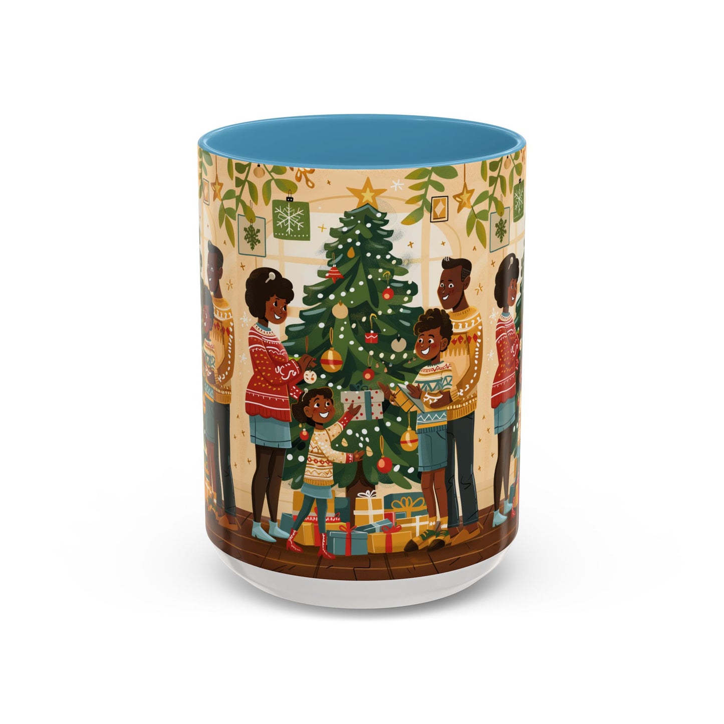 Christmas Family Celebration Mug, Holiday Coffee Cup, Festive Drinkware, Gift for Mom, Winter Decor, Cozy Family Moments