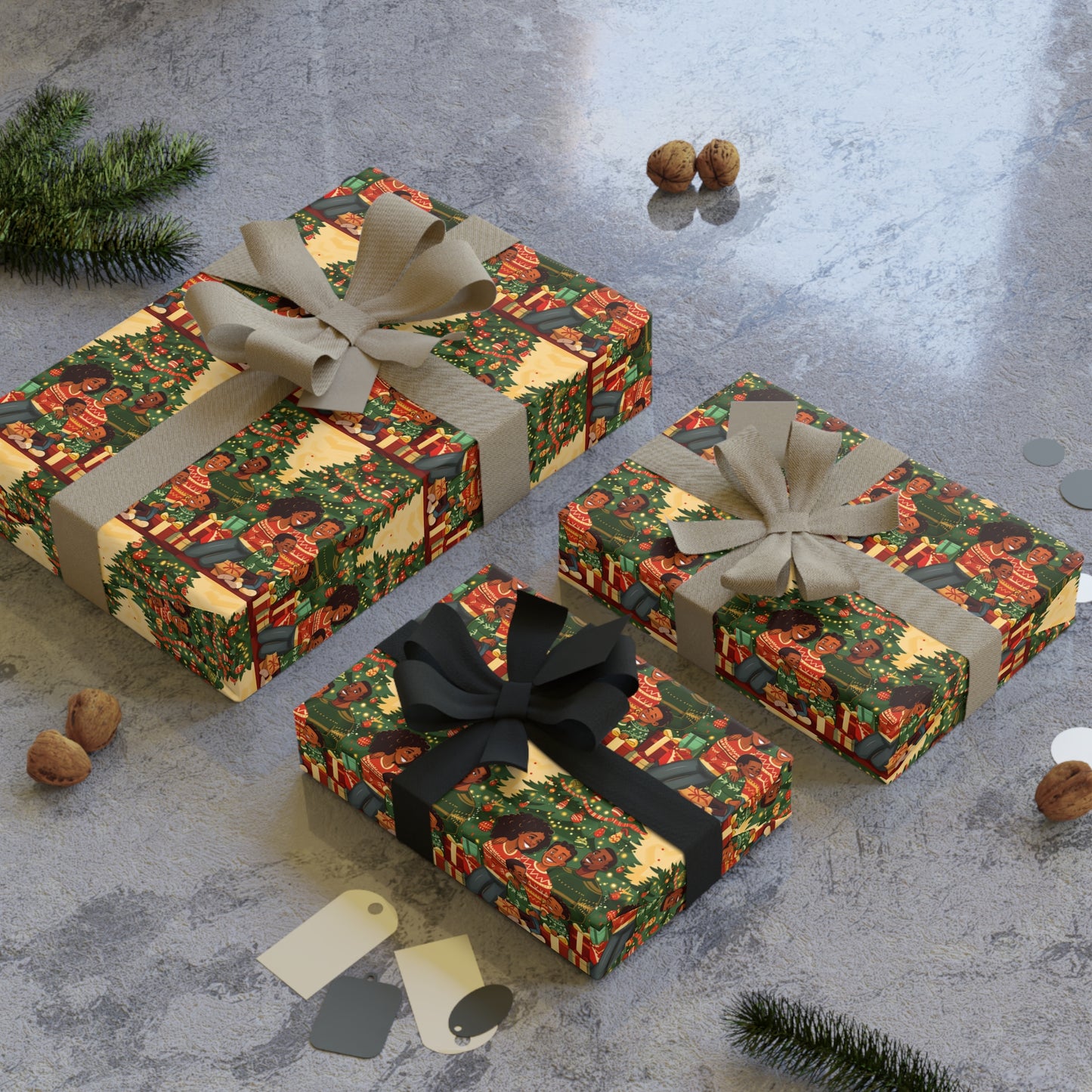 Festive Gift Wrapping Paper Roll, Holiday Wrap, Eco-Friendly Gift Wrap, Christmas, Birthday, Party Supplies, Unique Gift Wrap