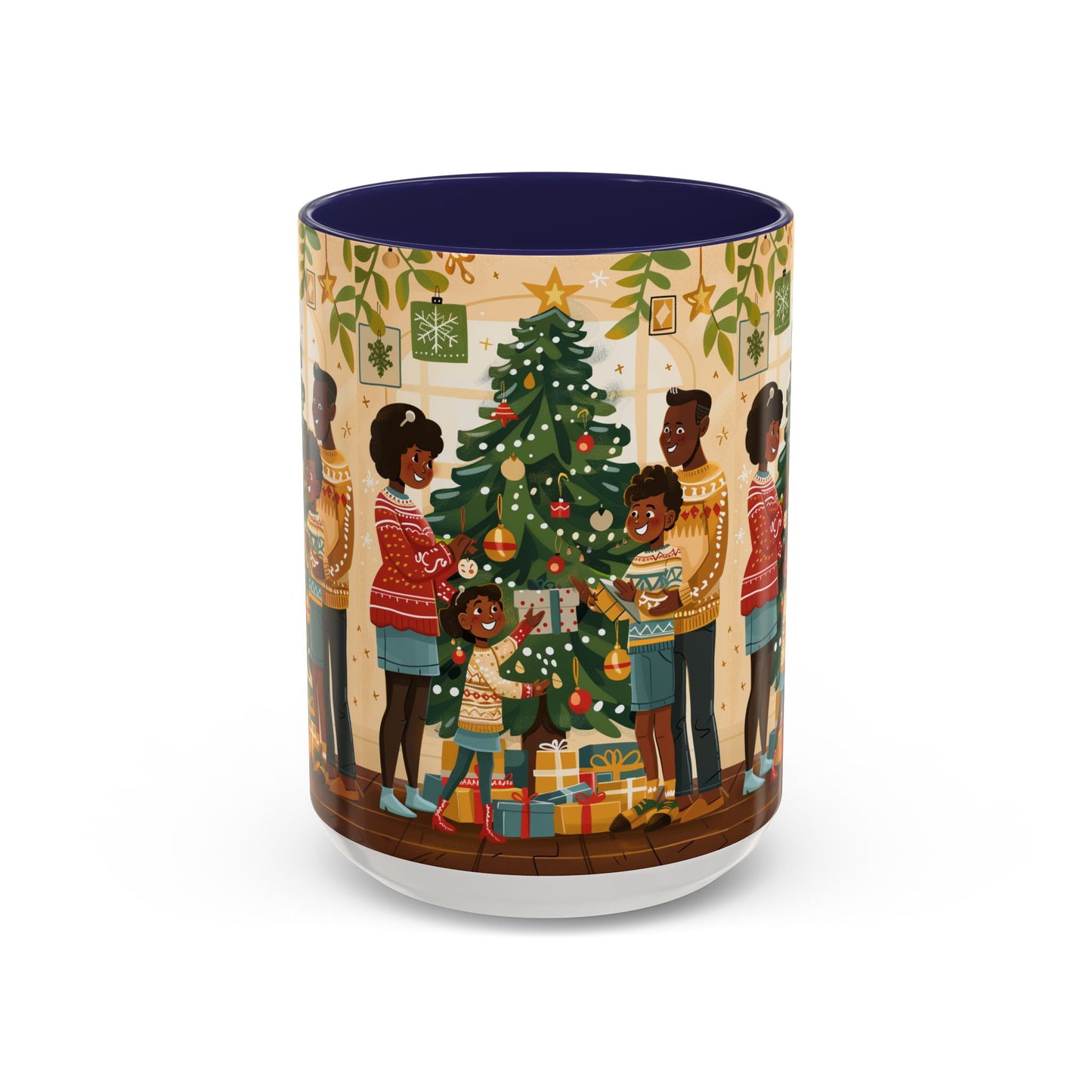 Christmas Family Celebration Mug, Holiday Coffee Cup, Festive Drinkware, Gift for Mom, Winter Decor, Cozy Family Moments