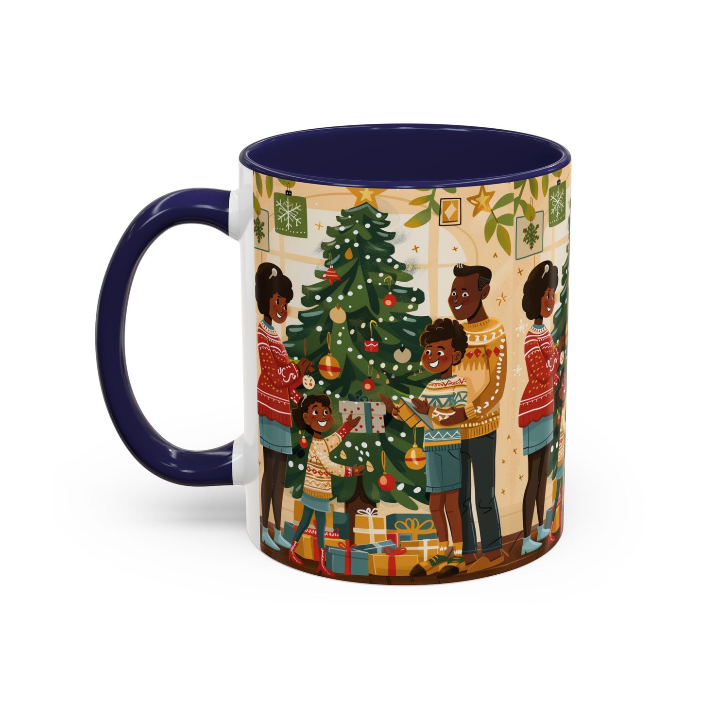 Christmas Family Celebration Mug, Holiday Coffee Cup, Festive Drinkware, Gift for Mom, Winter Decor, Cozy Family Moments