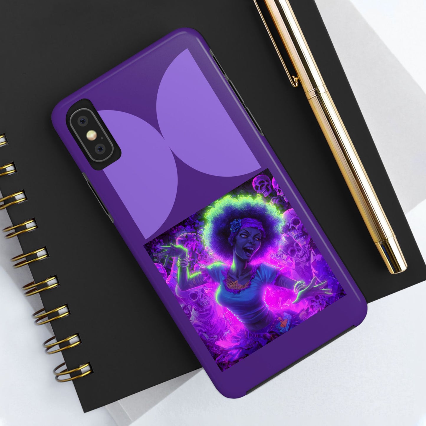 Vibrant Tough Phone Cases | Unique Phone Cover, Halloween Gift, Aesthetic Protection, Trendy Tech Accessory, Skull Design