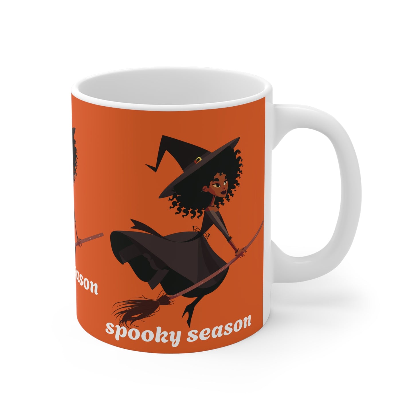 Spooky Season Ceramic Mug, Witch Decor, Fall Coffee Cup, Halloween Gift, Seasonal Drinkware, Cute Witch Mug
