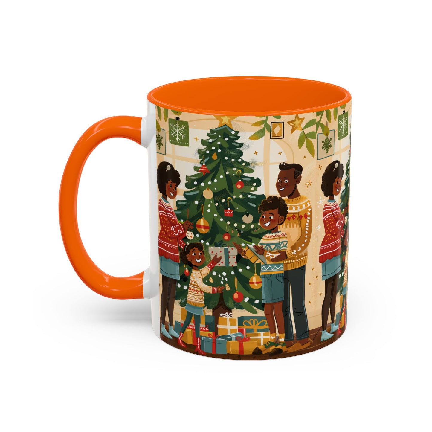 Christmas Family Celebration Mug, Holiday Coffee Cup, Festive Drinkware, Gift for Mom, Winter Decor, Cozy Family Moments