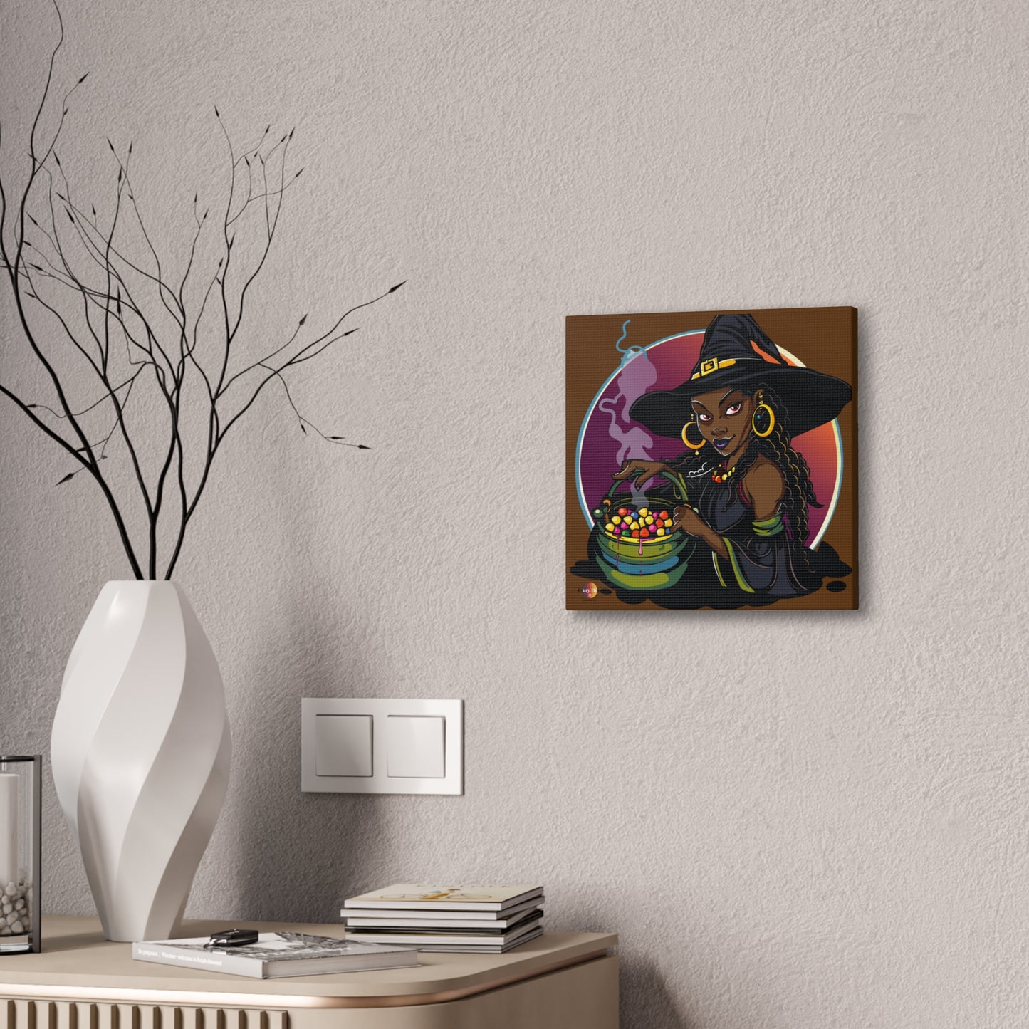 Witchy Canvas Art, Spooky Wall Decor, Halloween Home Decor, Magic Potion Artwork, Witch Decor, Gift for Witch Lovers