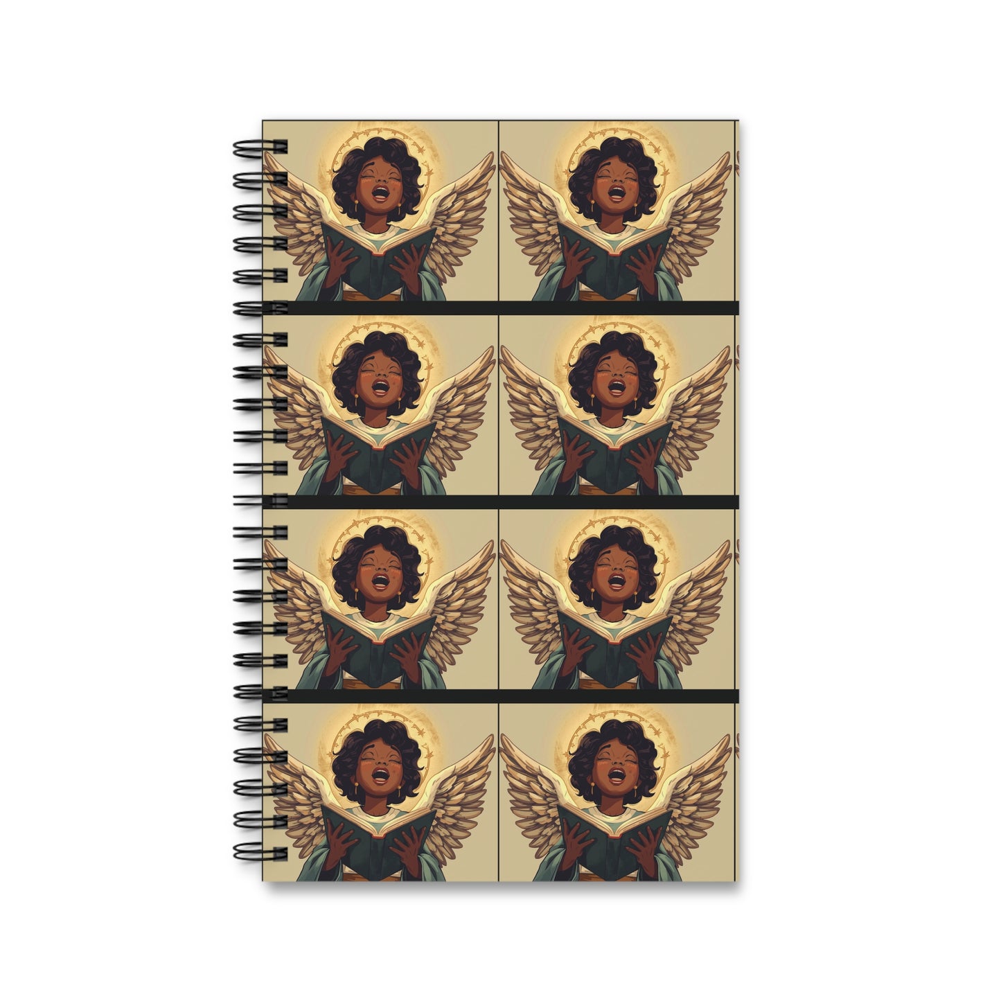 Spiritual Angelic Spiral Journal – Inspirational Notebook for Reflection, Mindfulness, and Creativity, Gift for Birthdays, Holidays