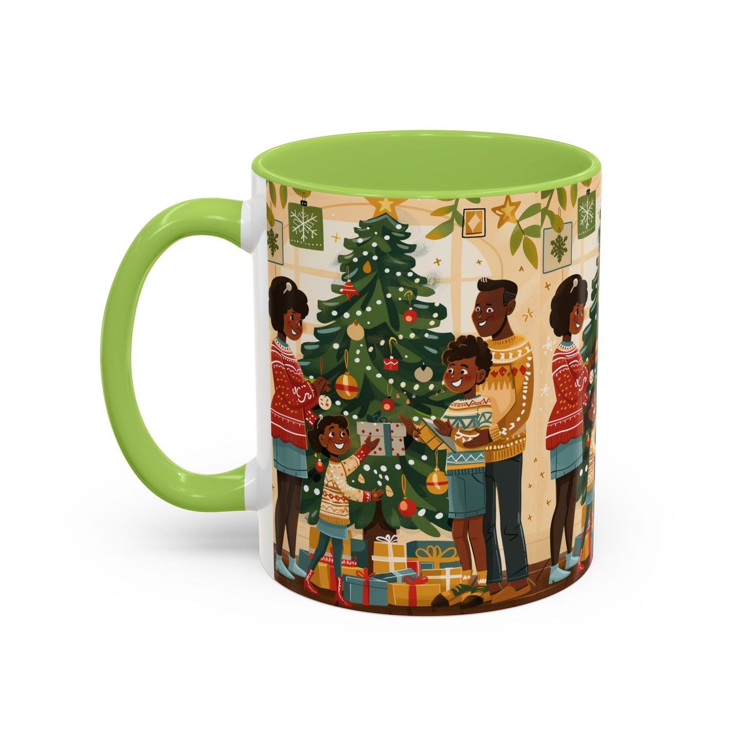 Christmas Family Celebration Mug, Holiday Coffee Cup, Festive Drinkware, Gift for Mom, Winter Decor, Cozy Family Moments