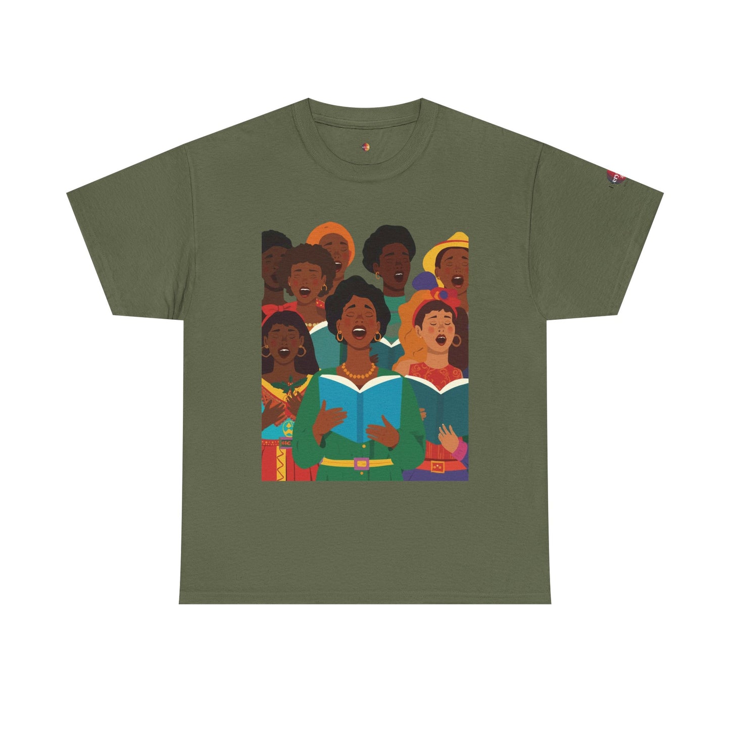 Singing Joy Unisex Heavy Cotton Tee, Inspirational Choir Shirt, Community Spirit Tee, Gift for Music Lovers, Perfect for Celebrations