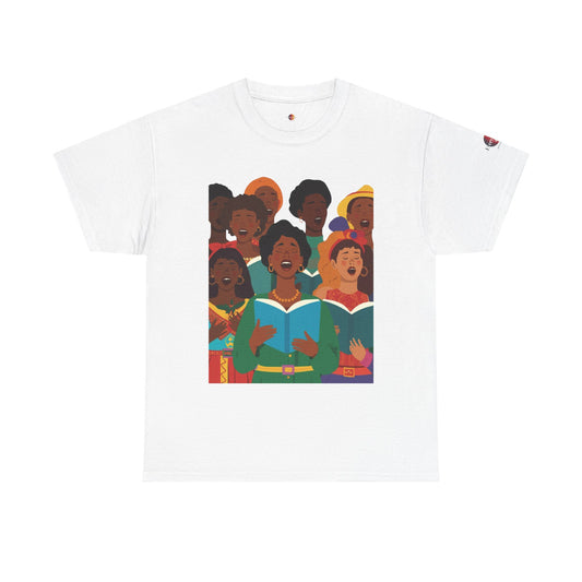 Singing Joy Unisex Heavy Cotton Tee, Inspirational Choir Shirt, Community Spirit Tee, Gift for Music Lovers, Perfect for Celebrations