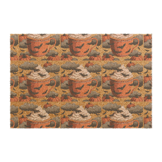 Cozy Coffee Doormat, Fall Decor, Home Entry Mat, Rustic Kitchen Welcome Mat, Autumn Vibe, Perfect Gift for Coffee Lovers