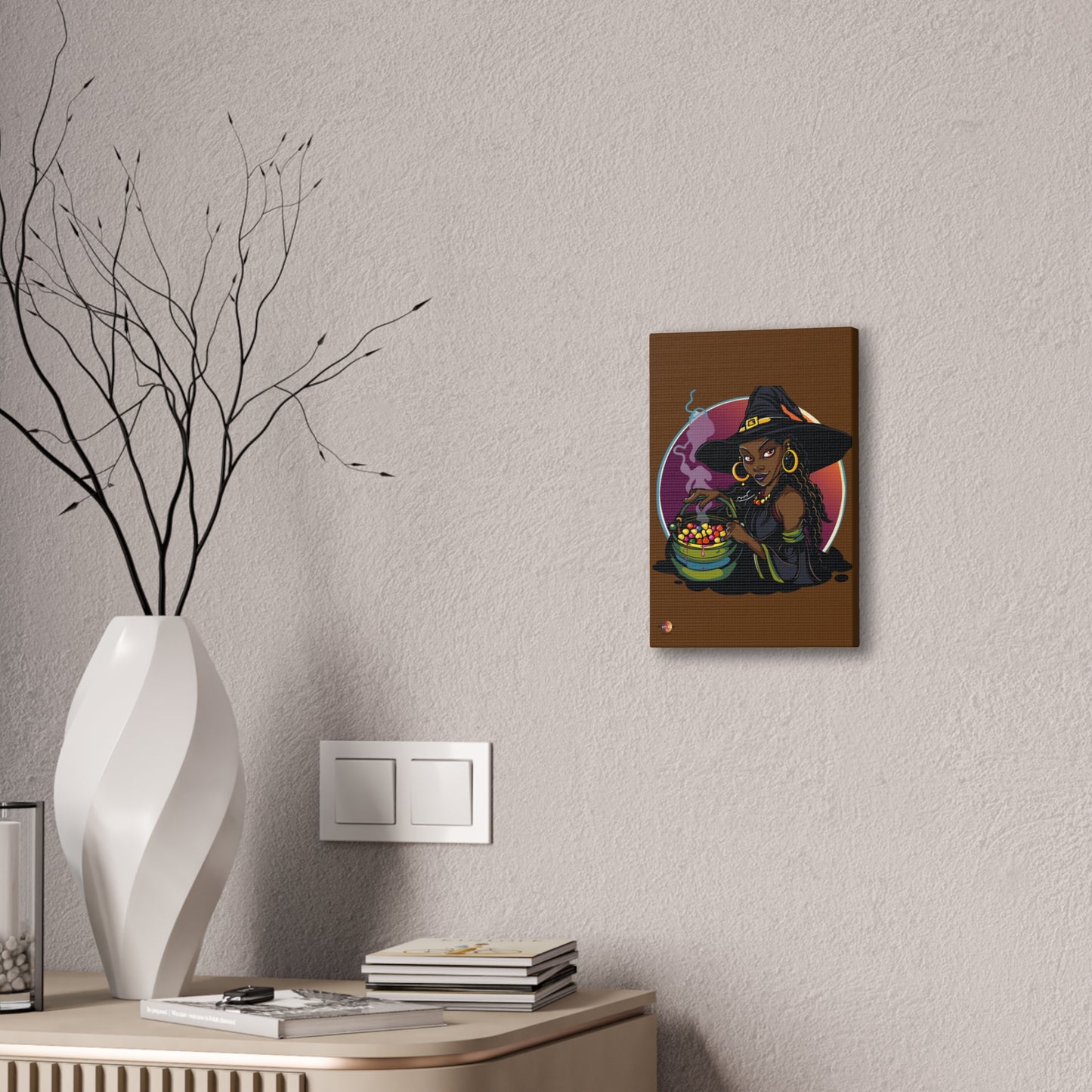 Witchy Canvas Art, Spooky Wall Decor, Halloween Home Decor, Magic Potion Artwork, Witch Decor, Gift for Witch Lovers