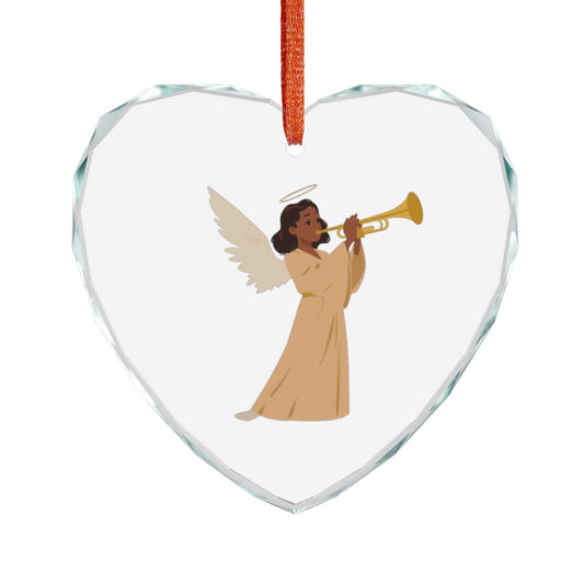 Angel Heart Ornament, Christmas Tree Decoration, Gift for Holidays, Personalized Keepsake, Heavenly Decor