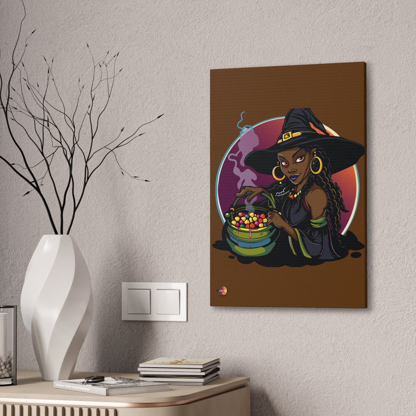 Witchy Canvas Art, Spooky Wall Decor, Halloween Home Decor, Magic Potion Artwork, Witch Decor, Gift for Witch Lovers