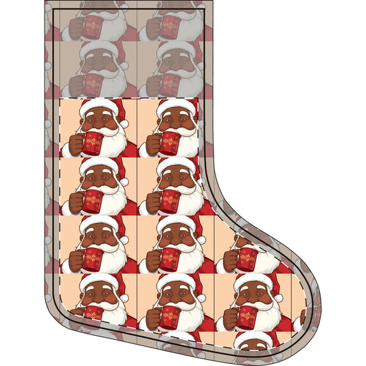 Christmas Stocking with Santa Design, Festive Holiday Decor, Personalized Gift, Home Decor, Christmas Spirit