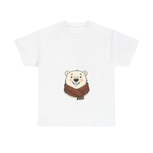 Cute Polar Bear Tee | Unisex Cotton T-shirt for Winter, Cozy Gift, Animal Lover Shirt, Chill Vibe Apparel, Christmas & Holiday Wear