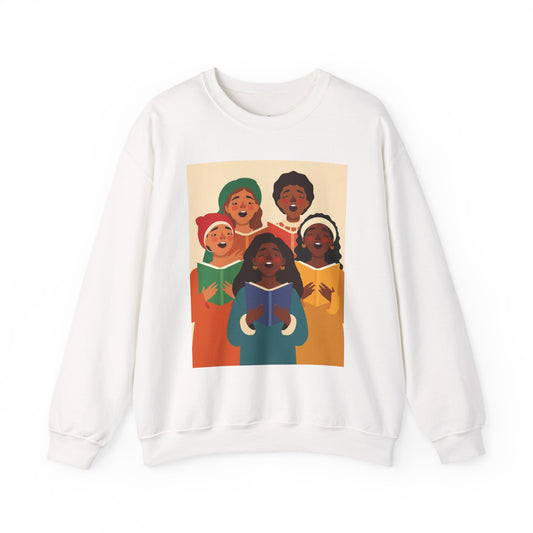 Singing Sisters Cozy Crewneck Sweatshirt - Music Lover Gift for Christmas
