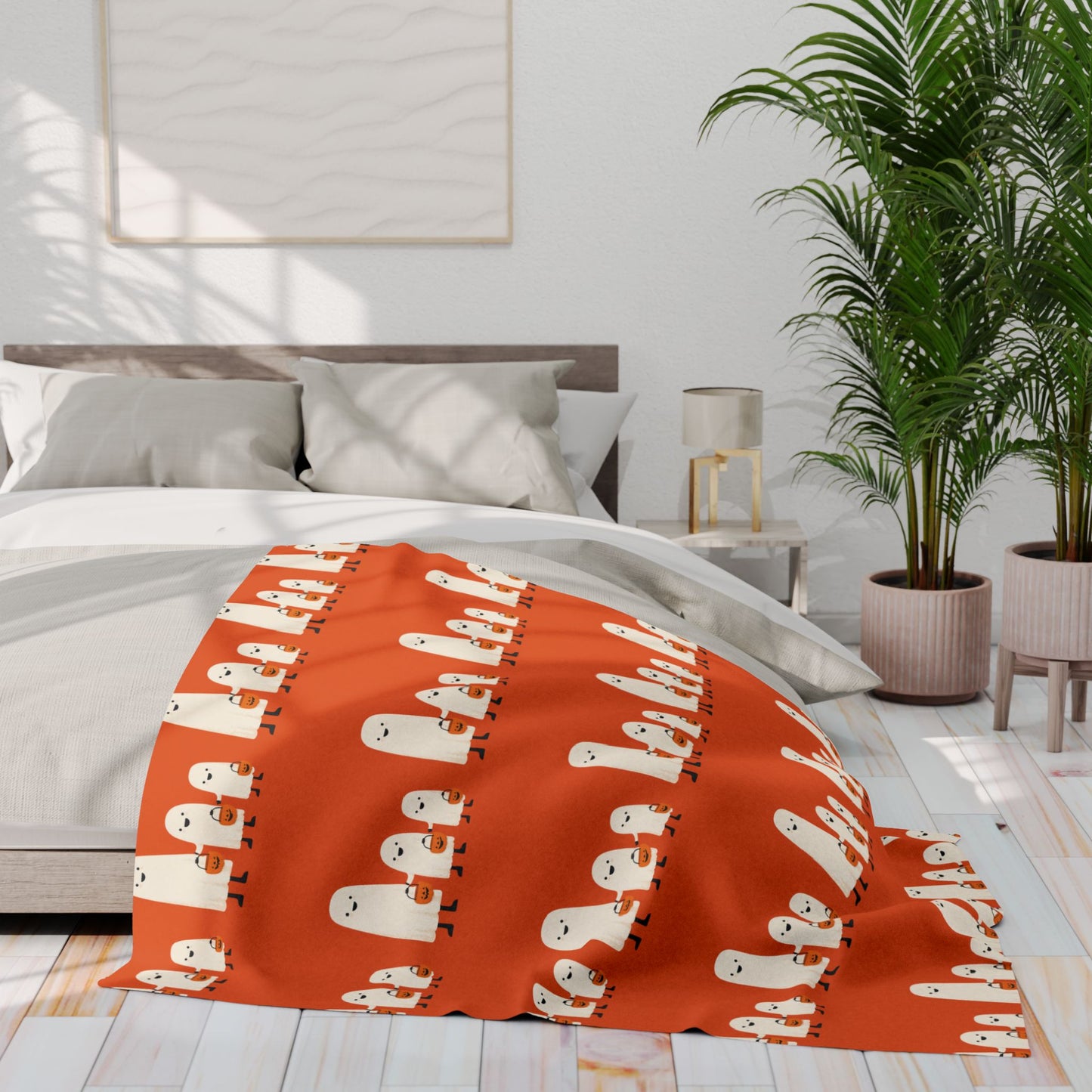 Cozy Arctic Fleece Blanket with Whimsical Characters | Perfect for Chill Nights, Home Decor, Gift, Kids Room, Snuggle Time