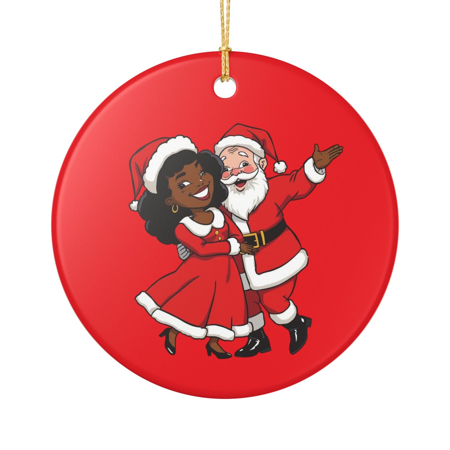 Festive Christmas Ornament, Holiday Decoration, Santa & Mrs. Claus Gift, Tree Decor, Winter Cheer