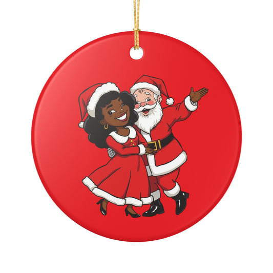 Festive Christmas Ornament, Holiday Decoration, Santa & Mrs. Claus Gift, Tree Decor, Winter Cheer