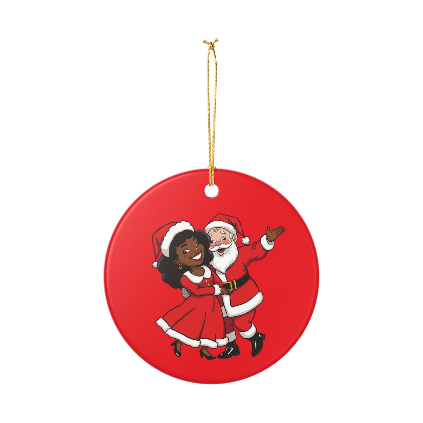 Festive Christmas Ornament, Holiday Decoration, Santa & Mrs. Claus Gift, Tree Decor, Winter Cheer