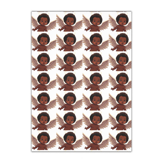 Angel-Inspired Gift Wrapping Paper, Perfect for Birthdays, Baby Showers, Holidays, Vintage Aesthetic, Unique Gift Wrap Ideas