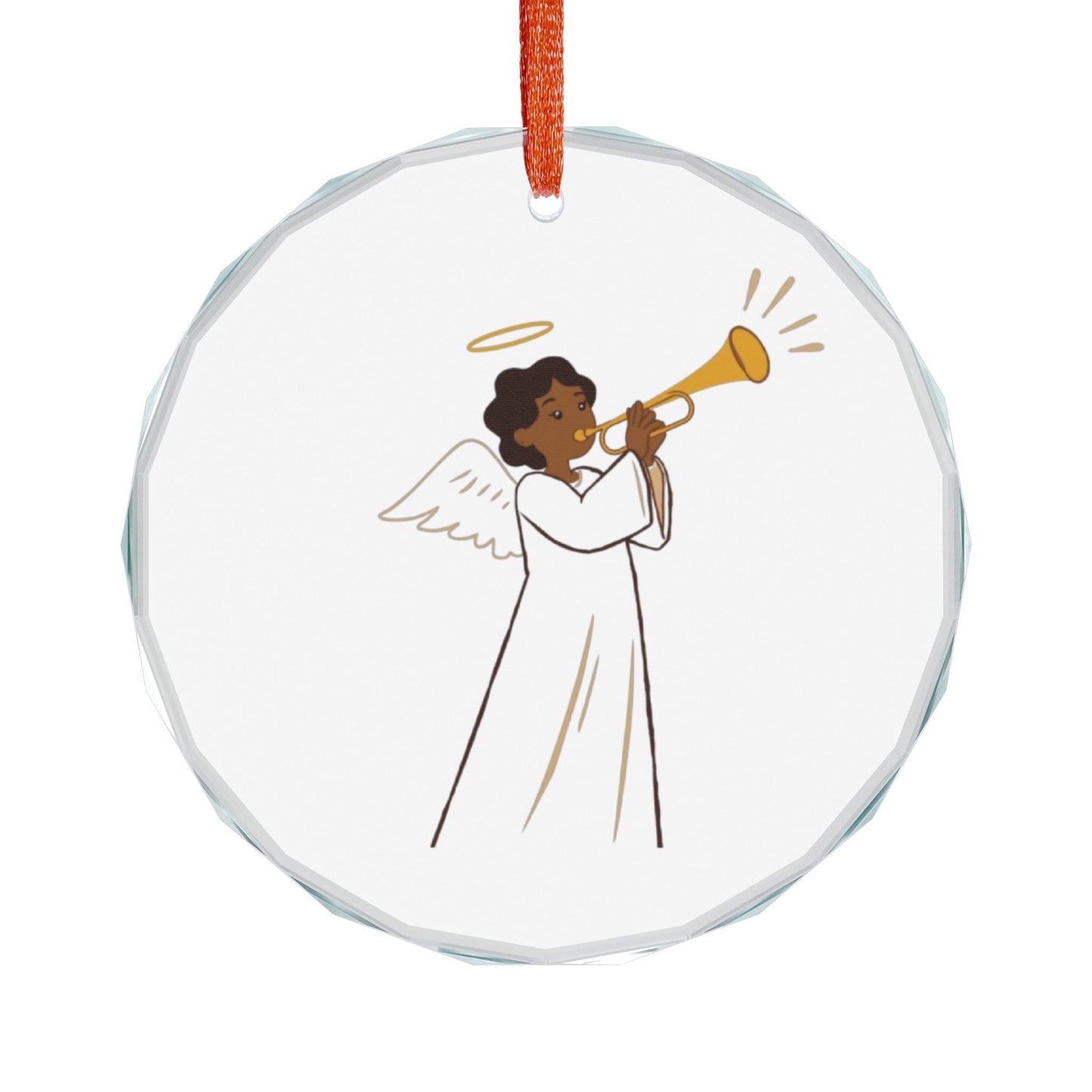 Heart-Shaped Angel Trumpet Crystal Ornament | Cherubic Decor for Christmas, Weddings, Birthdays, Keepsakes, Seasonal Gifts