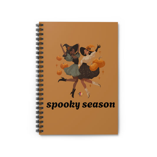 Spooky Season Spiral Notebook, Halloween Journal, Fall Stationery, Cute Notebook for Witch Lovers, Gift for Teachers and Students