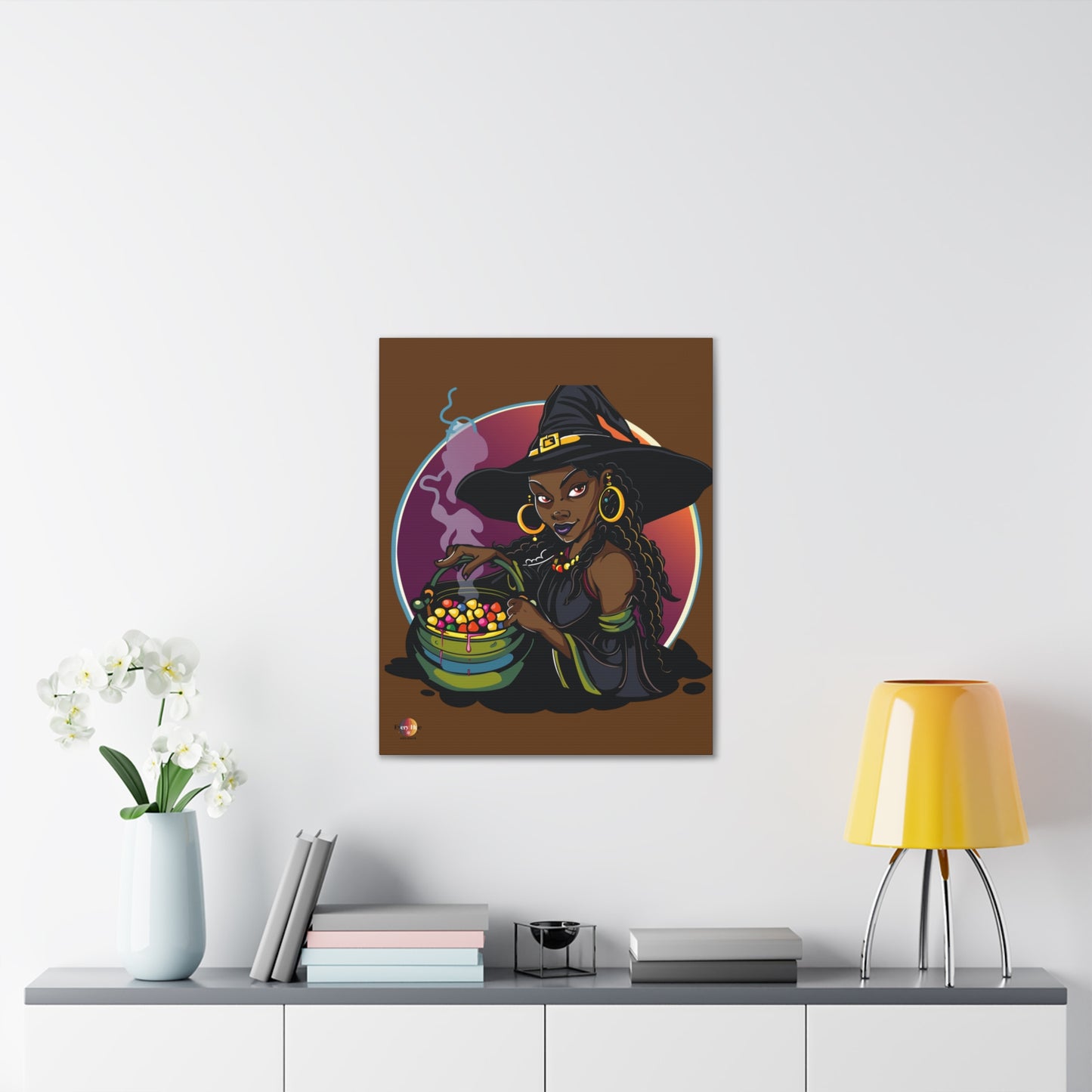 Witchy Canvas Art, Spooky Wall Decor, Halloween Home Decor, Magic Potion Artwork, Witch Decor, Gift for Witch Lovers