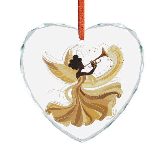 Elegant Angel Crystal Glass Ornament, Christmas Decor, Holiday Gift, Art Pendant, Home Decoration, Keepsake