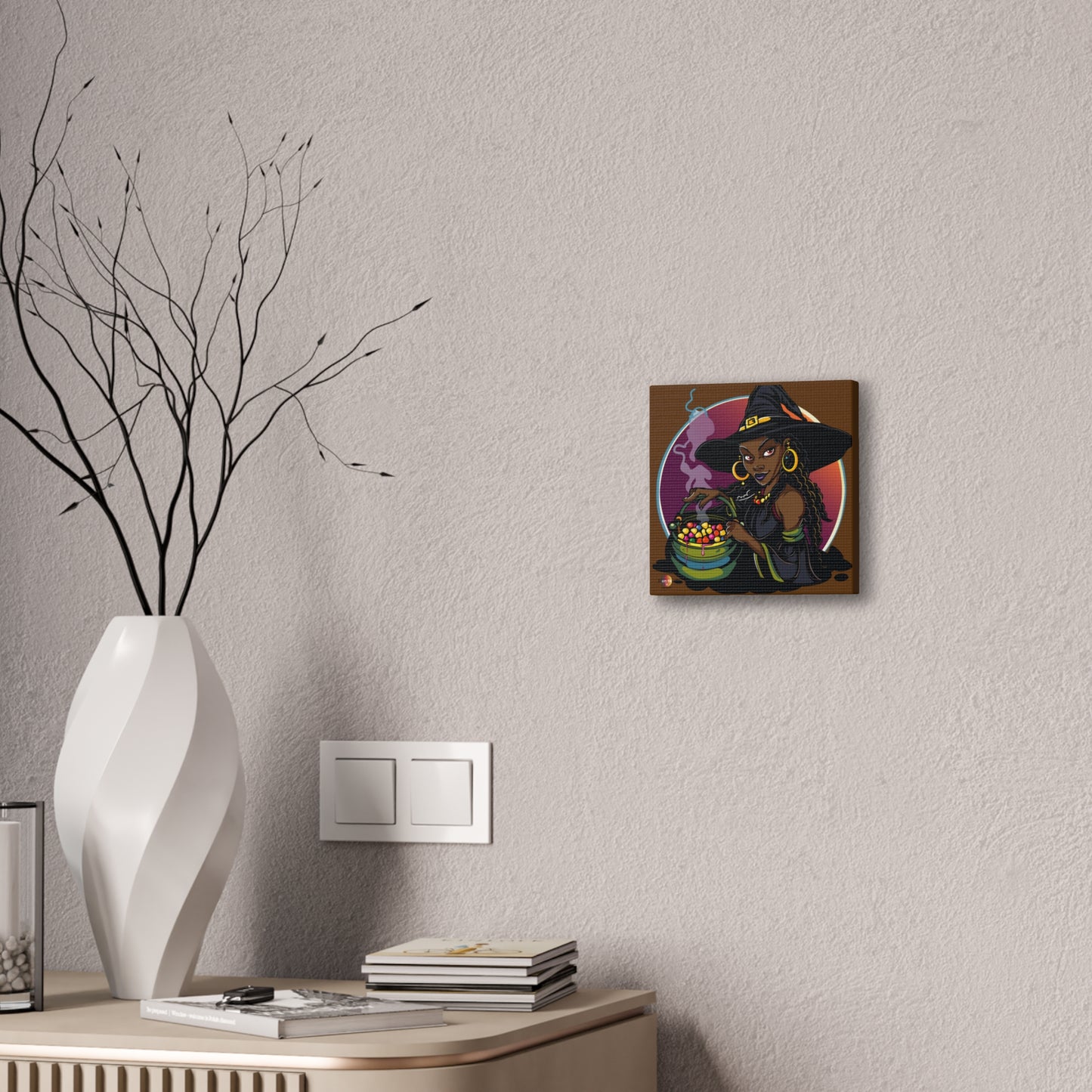 Witchy Canvas Art, Spooky Wall Decor, Halloween Home Decor, Magic Potion Artwork, Witch Decor, Gift for Witch Lovers