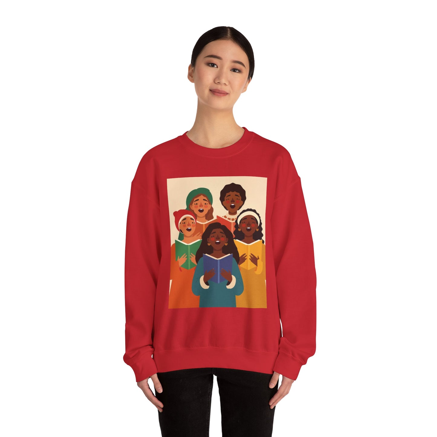 Singing Sisters Cozy Crewneck Sweatshirt - Music Lover Gift for Christmas