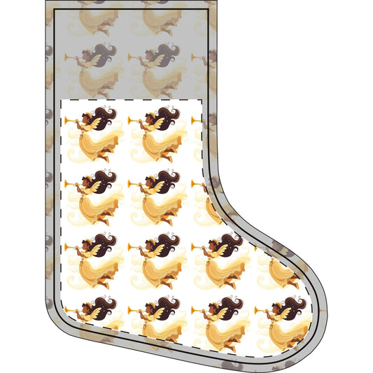 Charming Linen Christmas Stocking, Festive Holiday Decor, Joyful Stocking for Gifts, Winter Celebration Essential, Unique Christmas Ornament