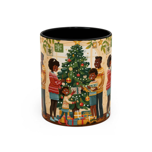 Christmas Family Celebration Mug, Holiday Coffee Cup, Festive Drinkware, Gift for Mom, Winter Decor, Cozy Family Moments