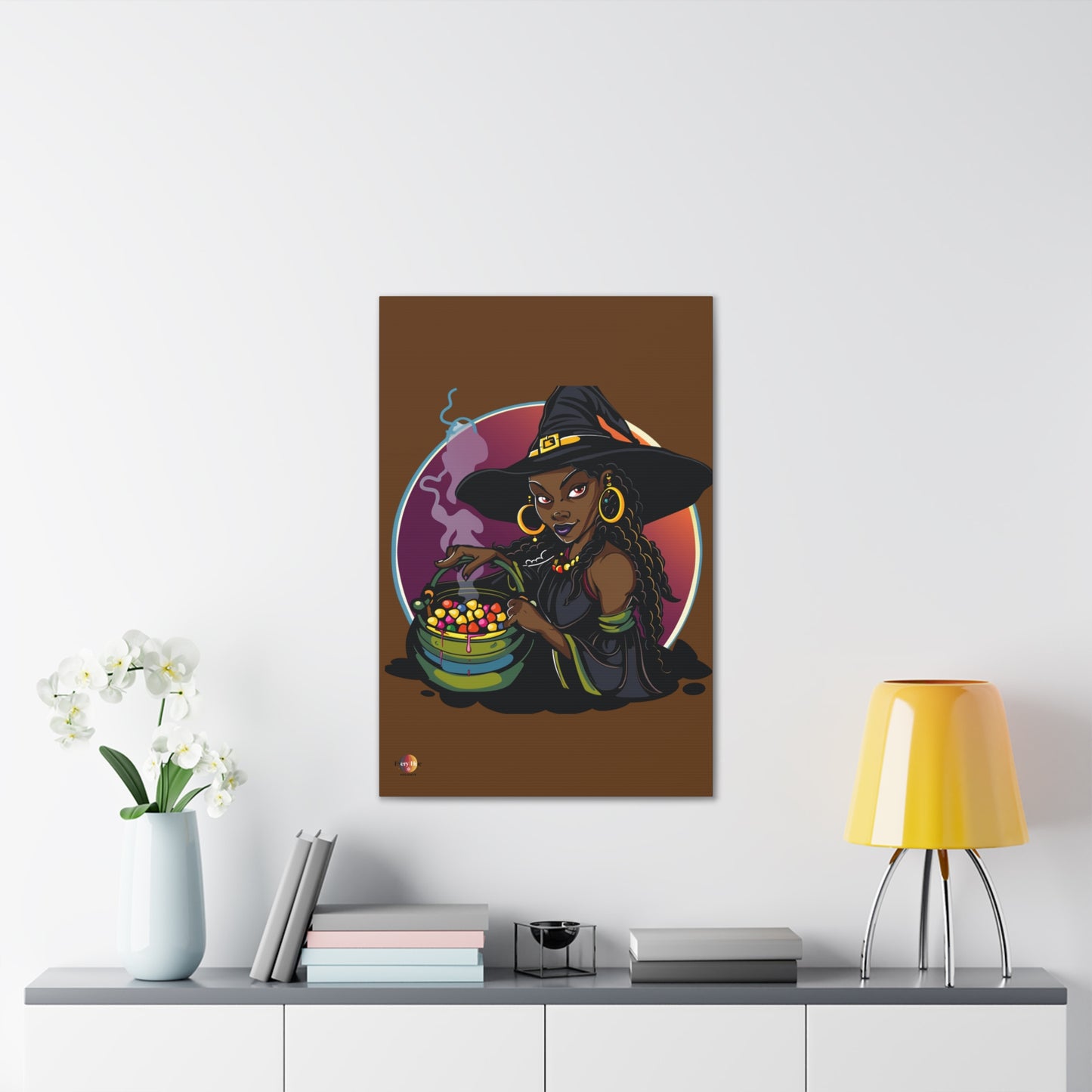 Witchy Canvas Art, Spooky Wall Decor, Halloween Home Decor, Magic Potion Artwork, Witch Decor, Gift for Witch Lovers