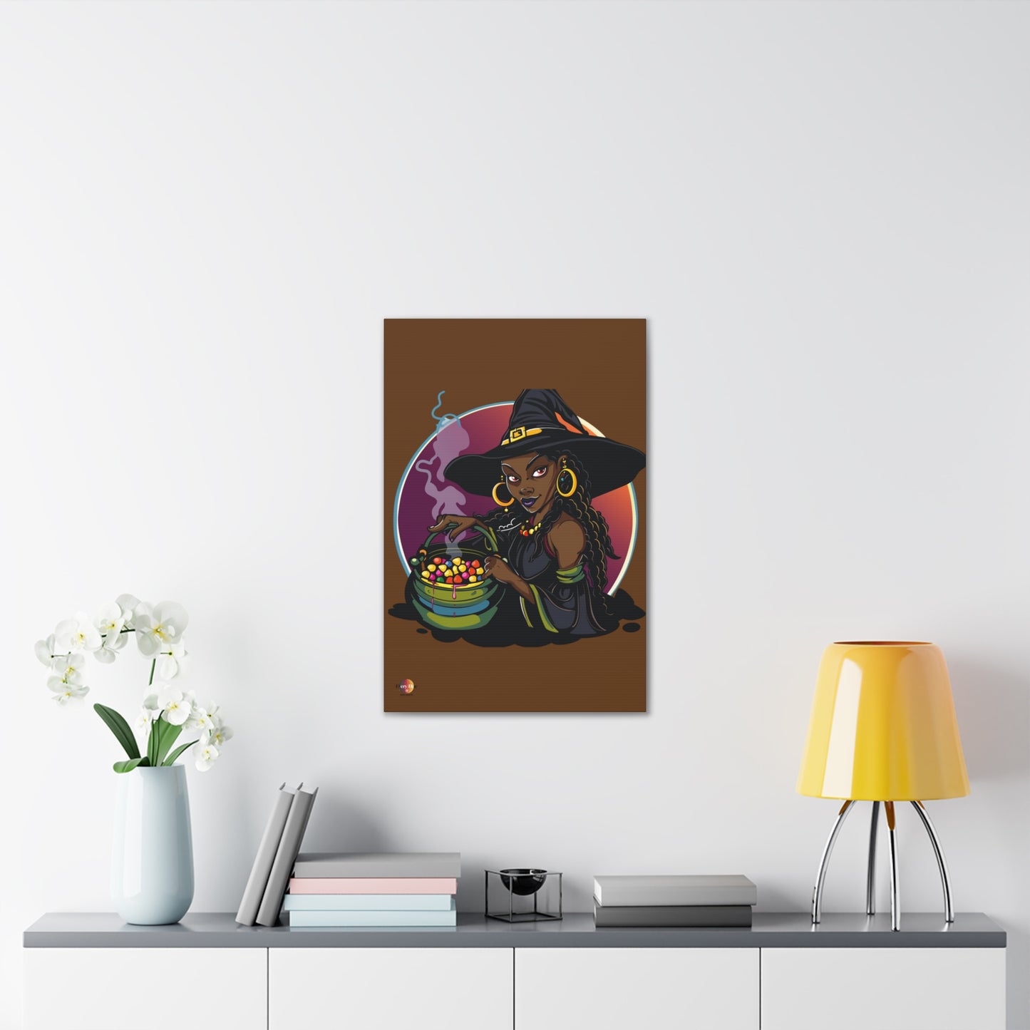 Witchy Canvas Art, Spooky Wall Decor, Halloween Home Decor, Magic Potion Artwork, Witch Decor, Gift for Witch Lovers