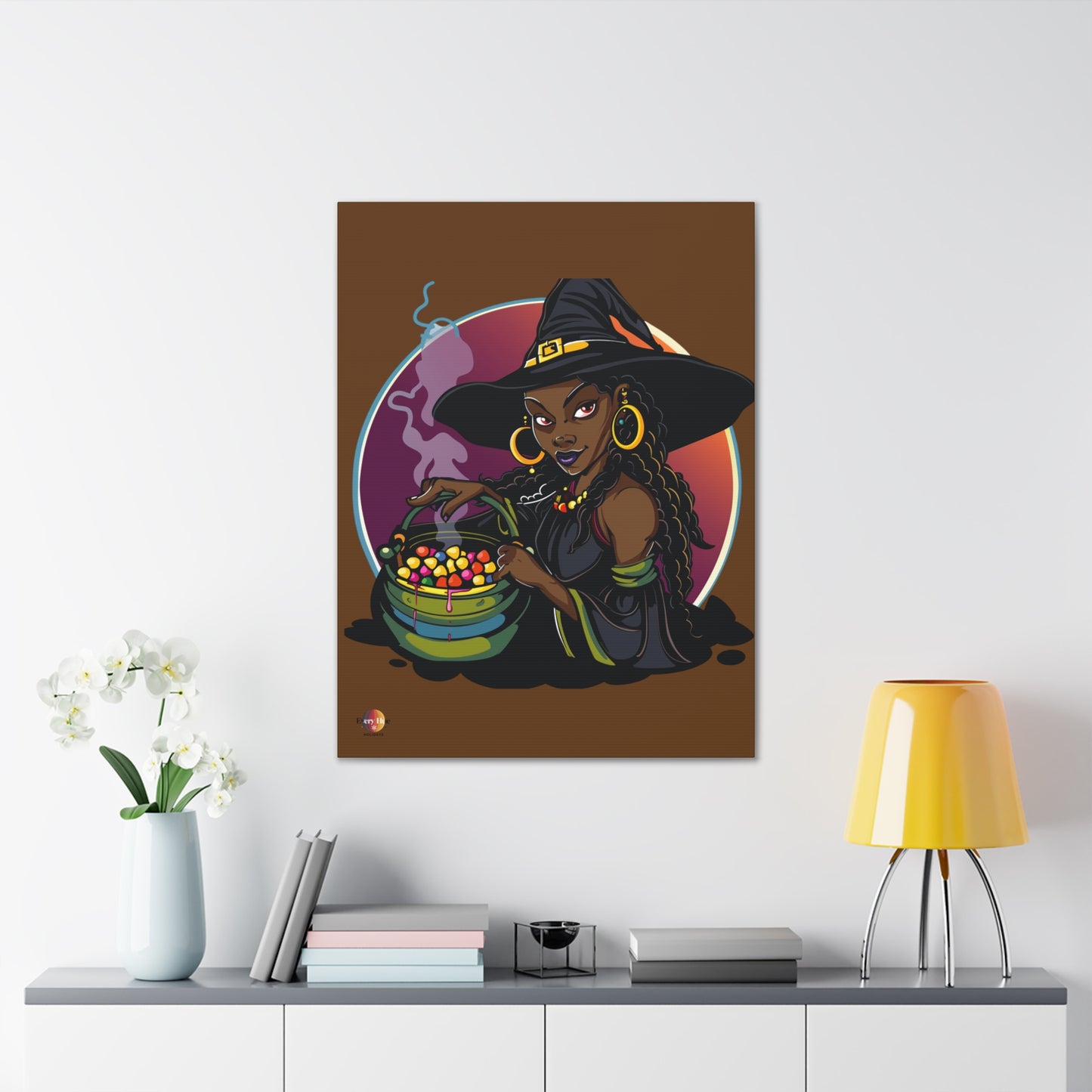Witchy Canvas Art, Spooky Wall Decor, Halloween Home Decor, Magic Potion Artwork, Witch Decor, Gift for Witch Lovers