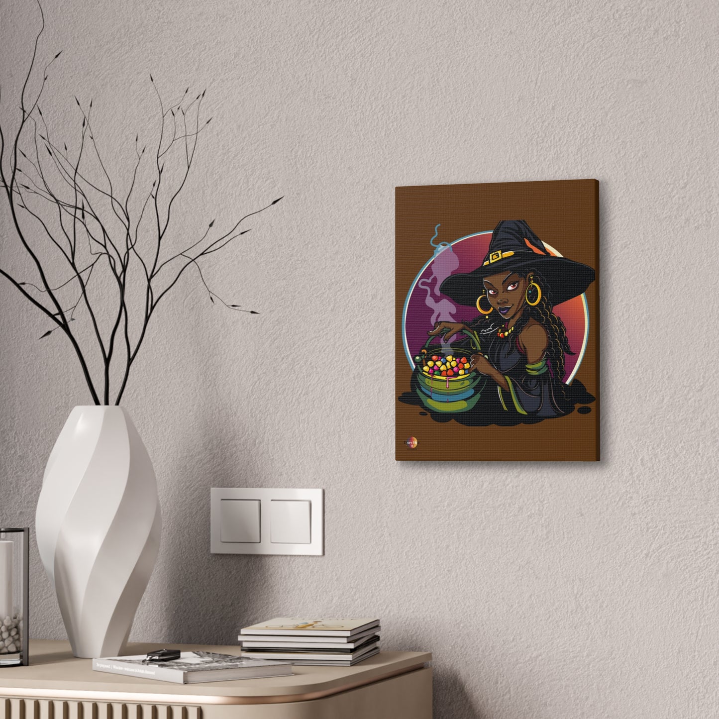 Witchy Canvas Art, Spooky Wall Decor, Halloween Home Decor, Magic Potion Artwork, Witch Decor, Gift for Witch Lovers