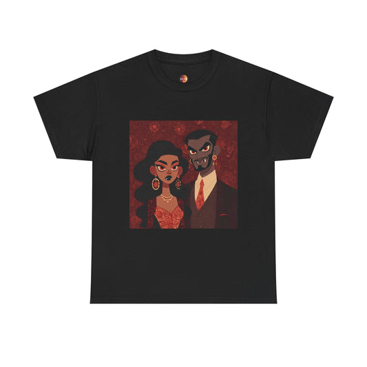 Romantic Vibe Tee, Unisex Heavy Cotton Tee, Couple Shirt, Unique Graphic Tee, Gift for Couples, Halloween Costume
