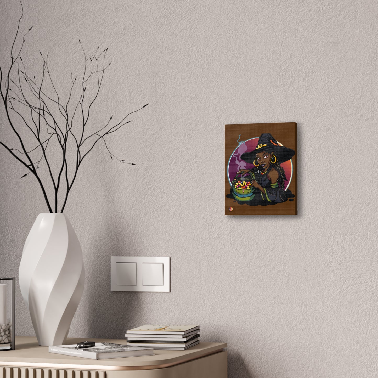 Witchy Canvas Art, Spooky Wall Decor, Halloween Home Decor, Magic Potion Artwork, Witch Decor, Gift for Witch Lovers