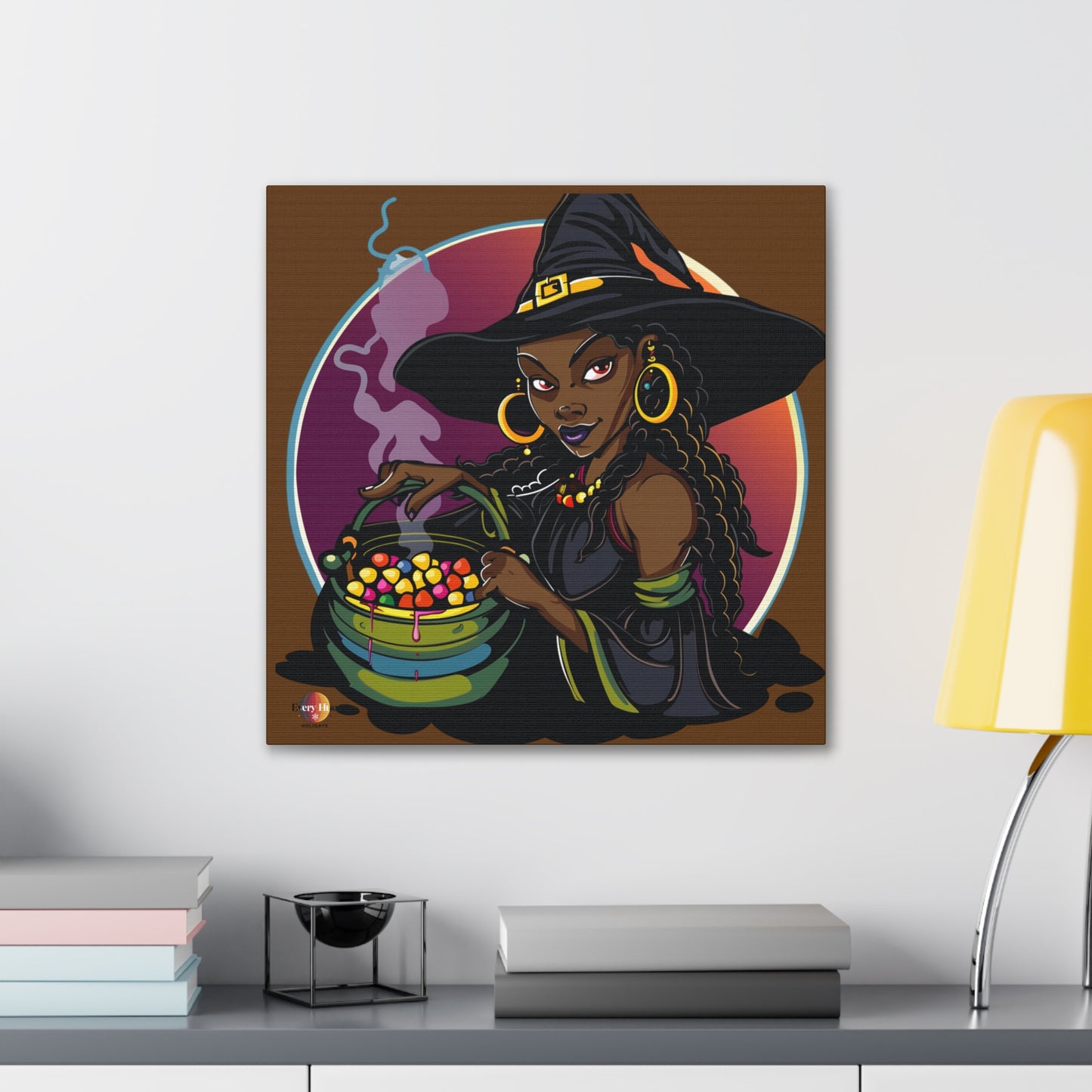 Witchy Canvas Art, Spooky Wall Decor, Halloween Home Decor, Magic Potion Artwork, Witch Decor, Gift for Witch Lovers